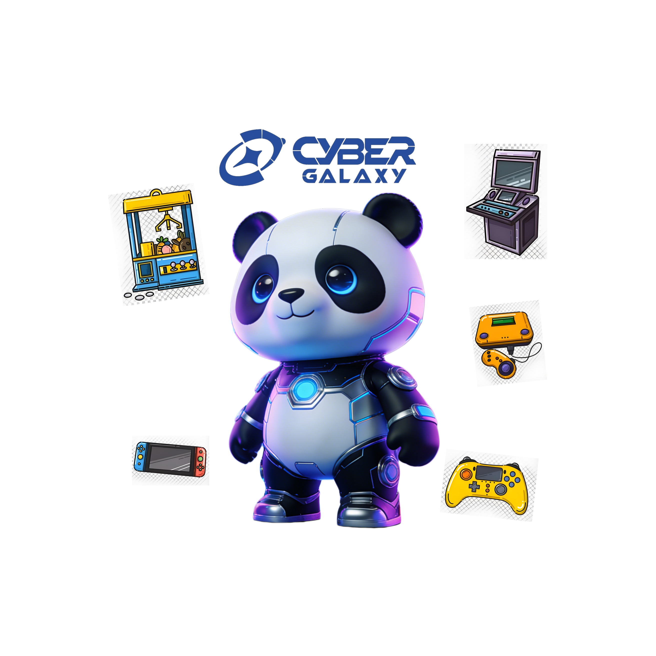 Cyber Galaxy mascot and primary brand artwork